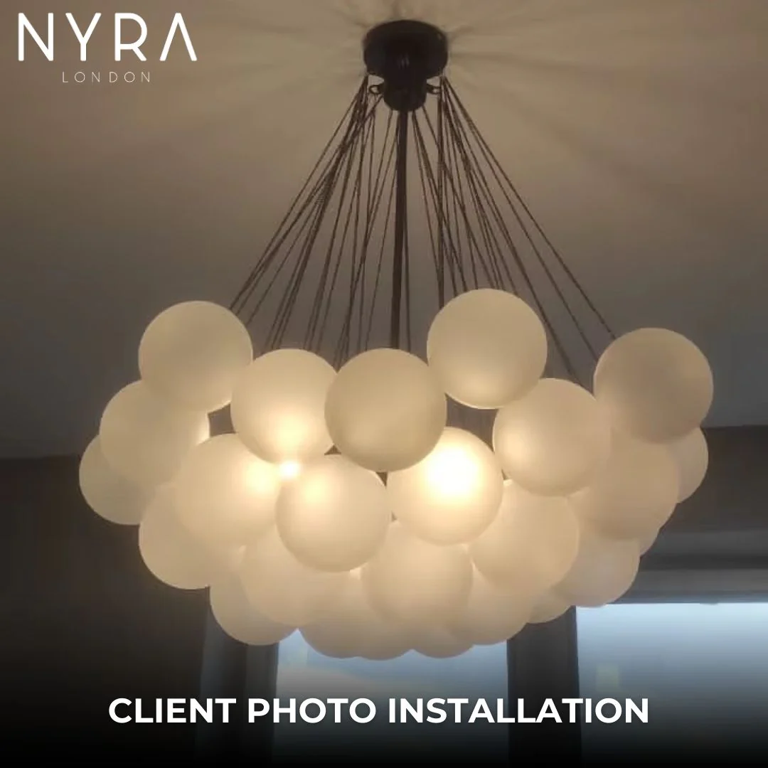 NYRA Frosted Ball Chandelier - Image 6