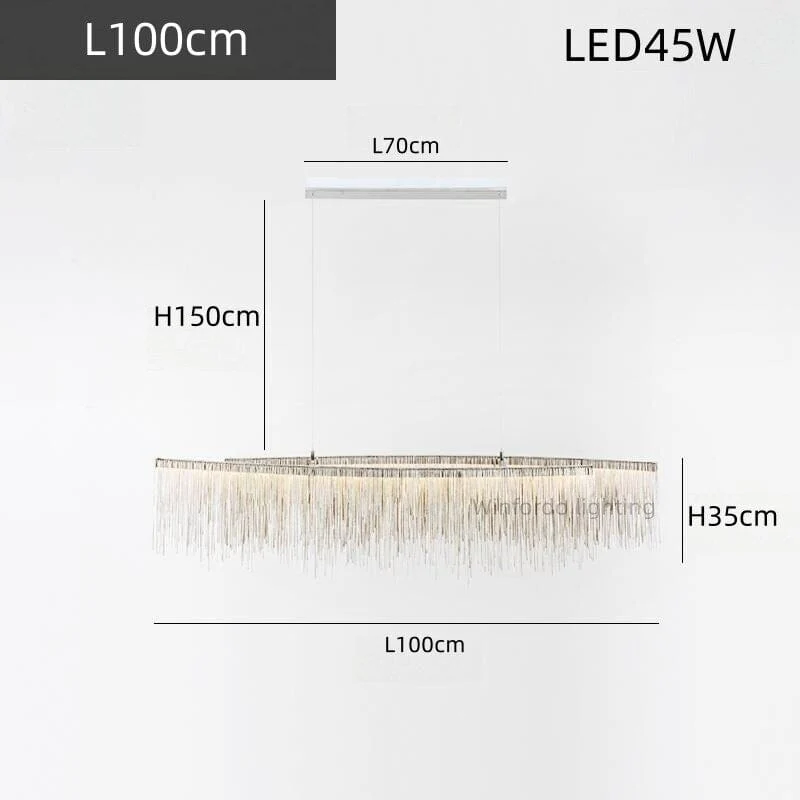 Nordic LED Chrome Round Chandelier - Image 10