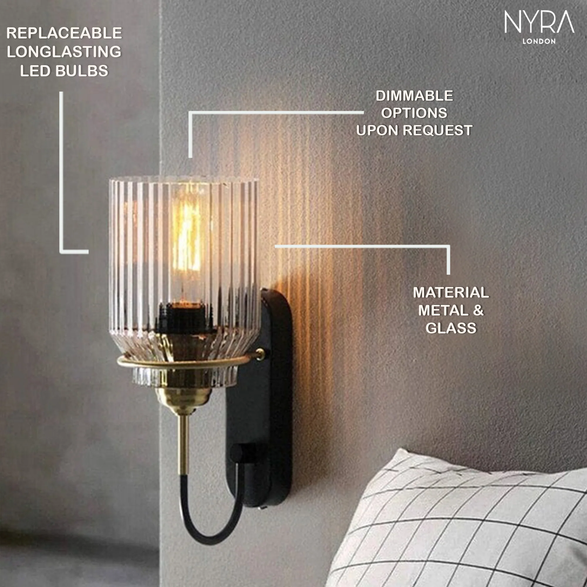 Sabizter Glass Wall Lamp - Image 4