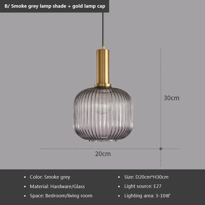 Rosalie Fluted Glass Pendants - Image 10