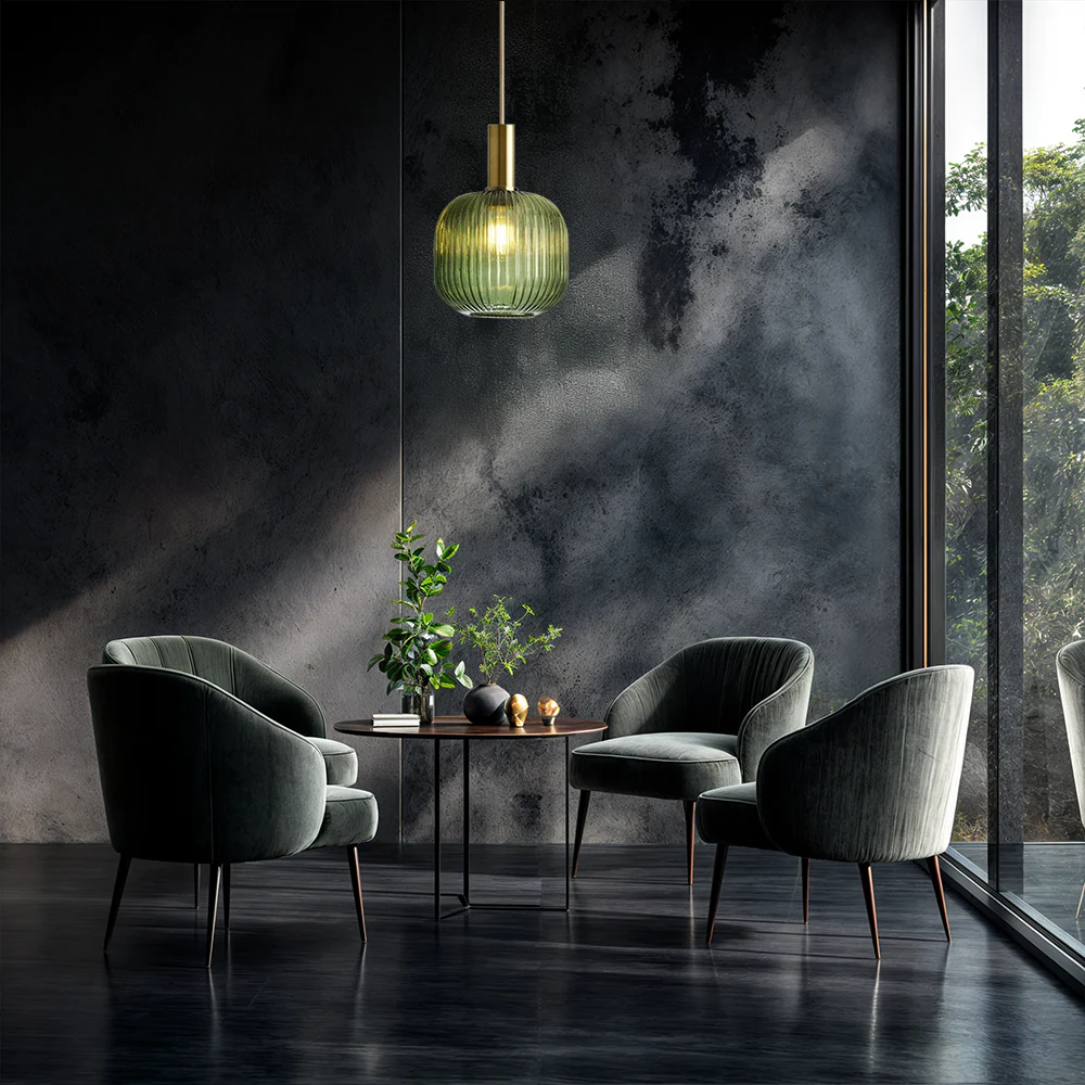 Rosalie Fluted Glass Pendants - Image 11