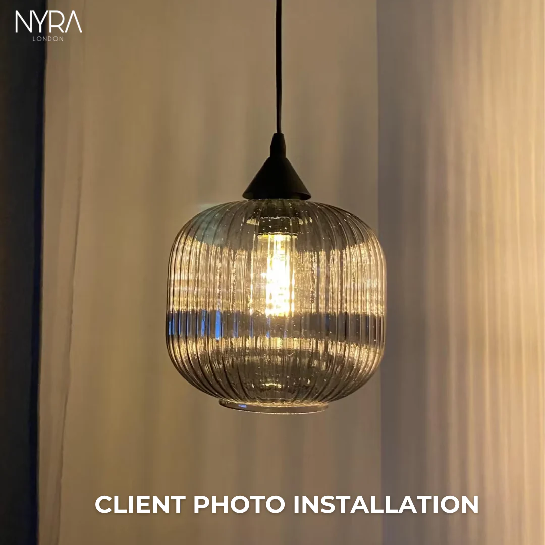 Rosalie Fluted Glass Pendants - Image 8