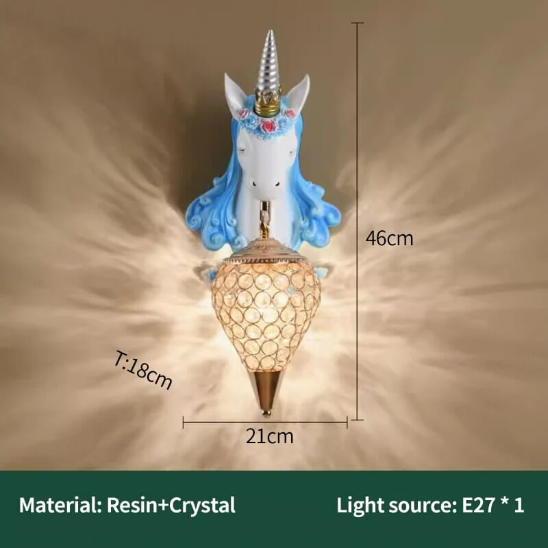 Unicorn Resin Wall Lamp - Image 3