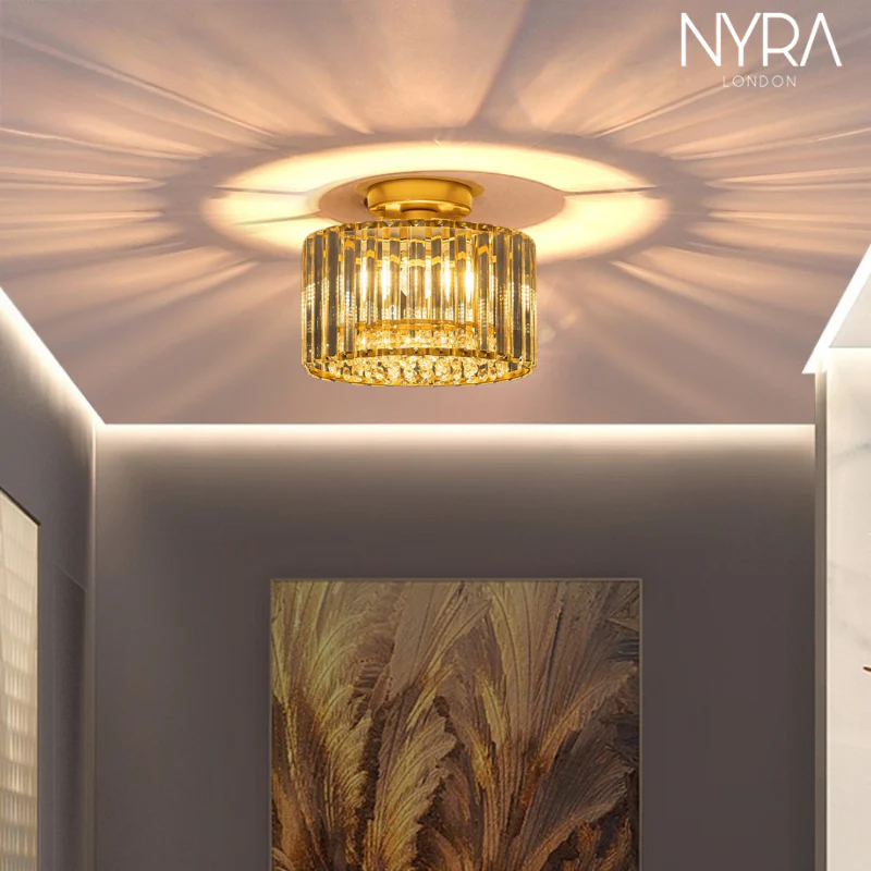 Novara Crystal  Brass Chandelier - Image 11