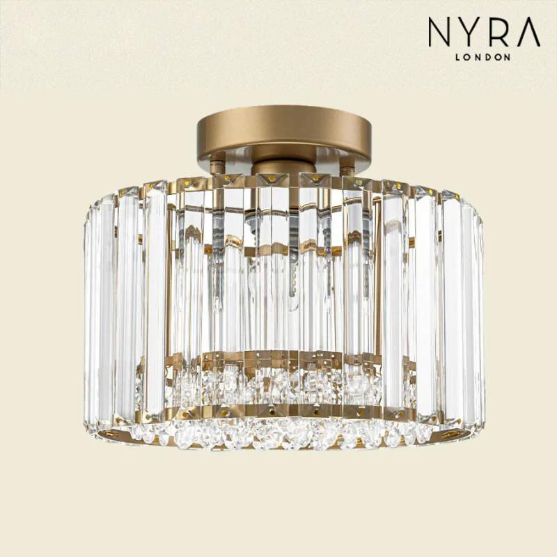 Novara Crystal  Brass Chandelier - Image 12