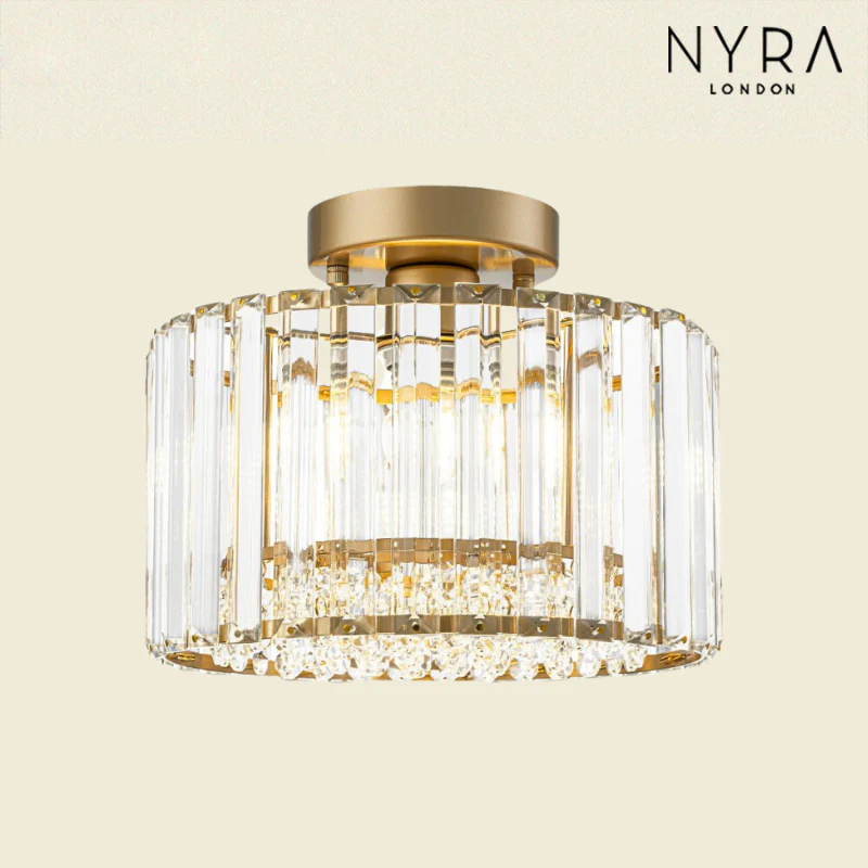 Novara Crystal  Brass Chandelier - Image 13