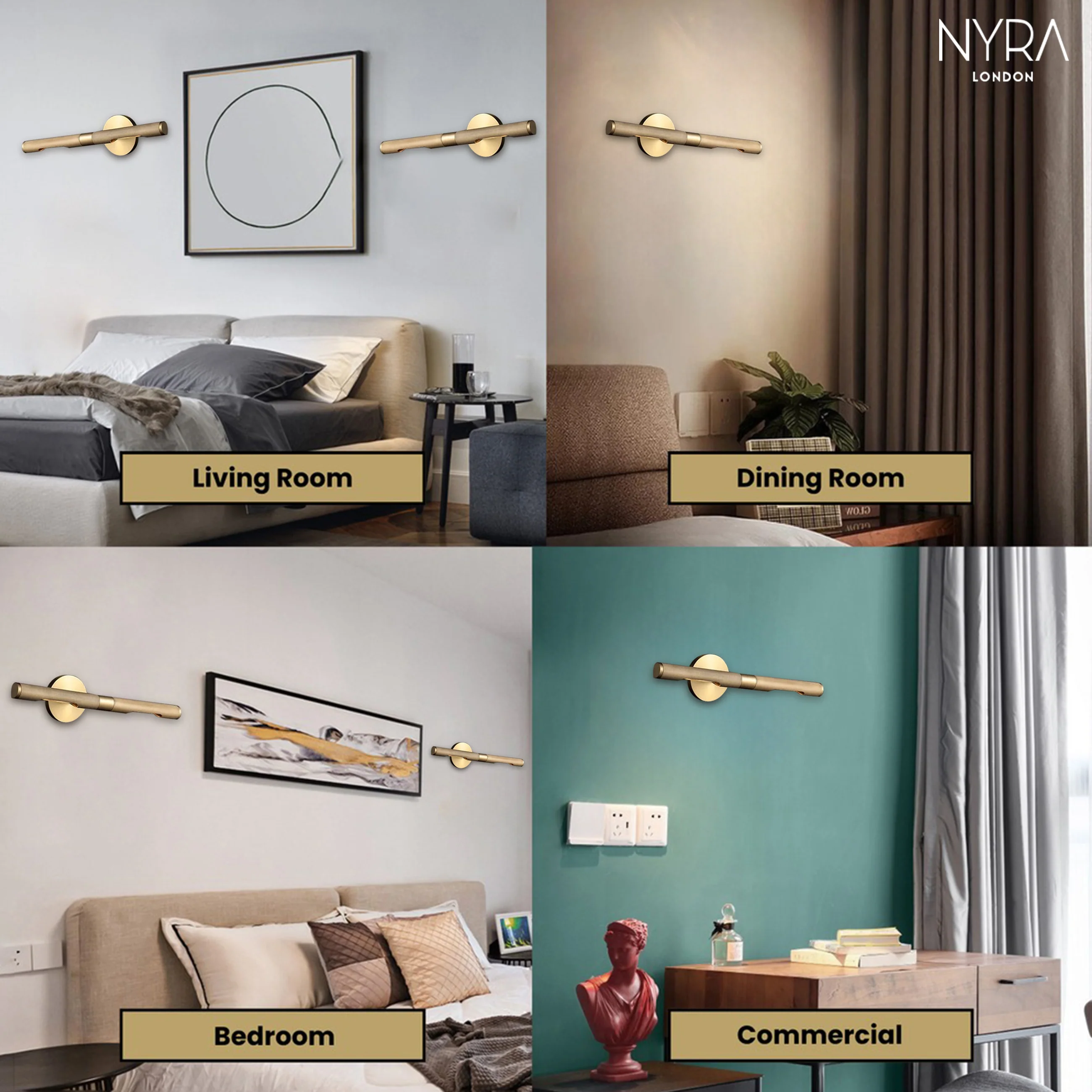 Nyra Brass Wall Lamp - Image 3