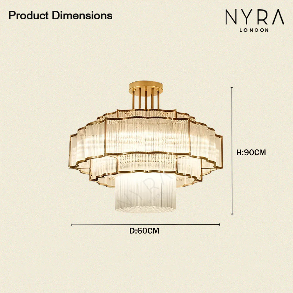 NYRA Glass illume chandelier 60cm - Image 5