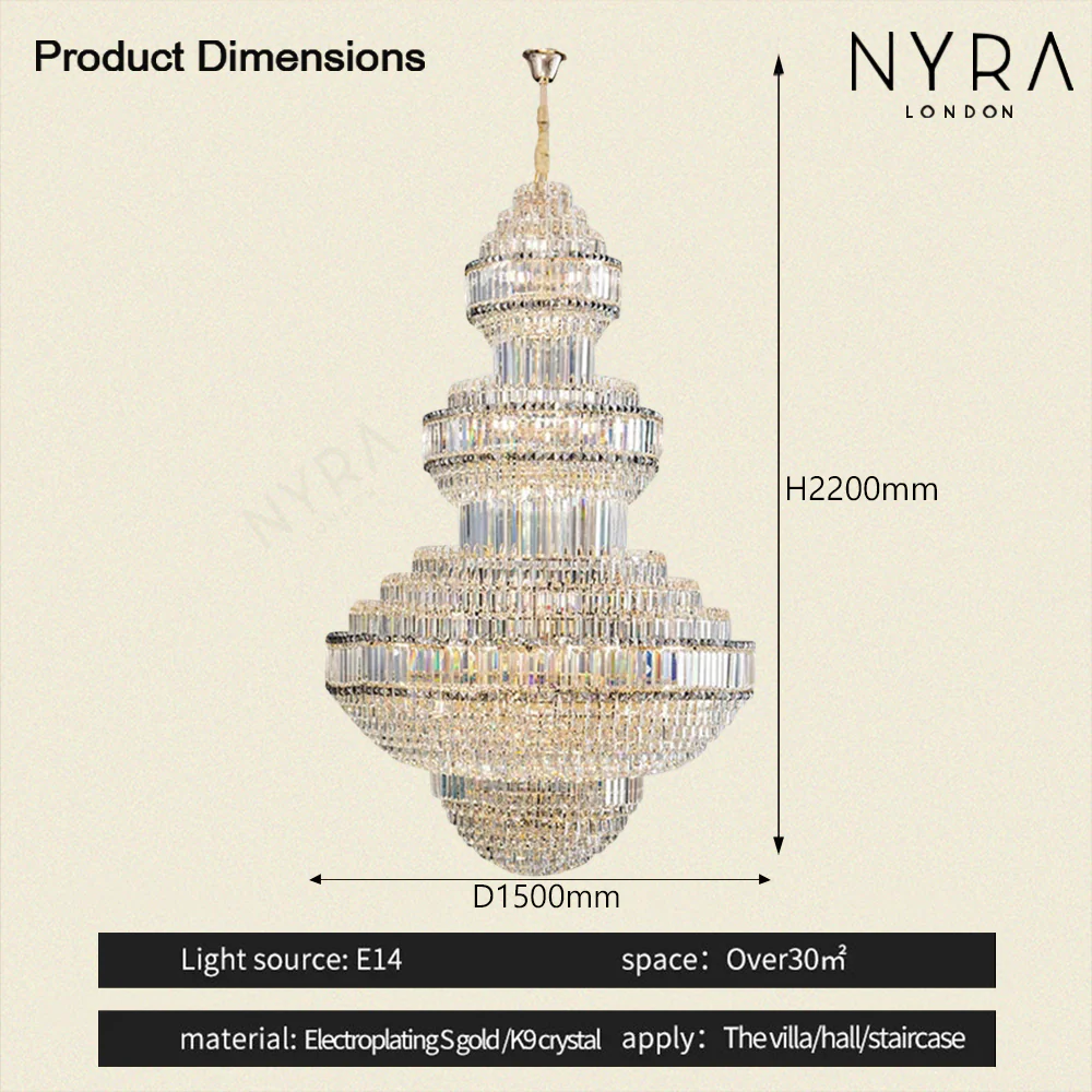 Nyra Royal Crystal Chandelier - Image 25