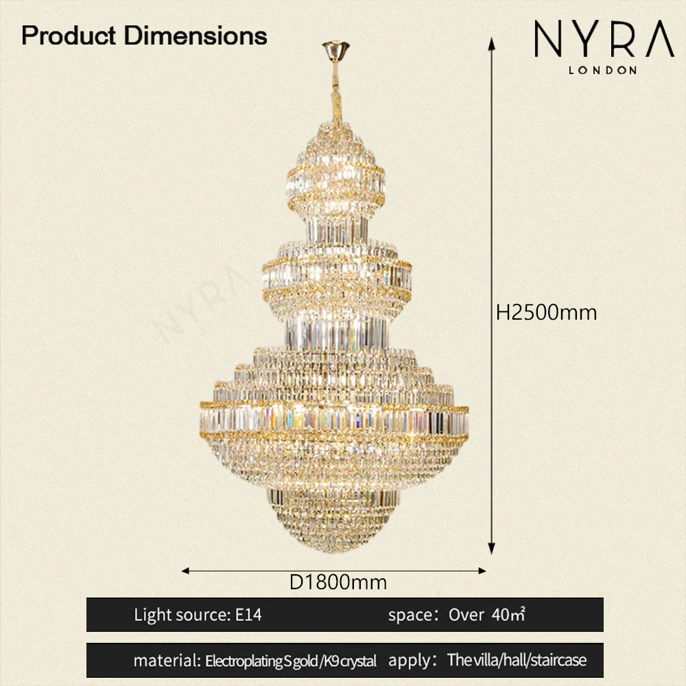 Nyra Royal Crystal Chandelier - Image 26