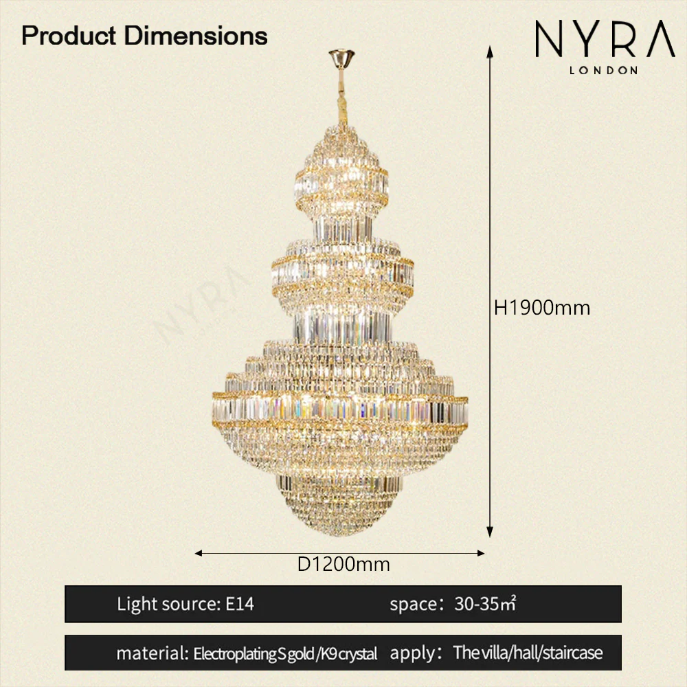 Nyra Royal Crystal Chandelier - Image 27