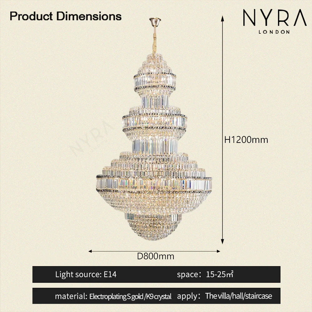 Nyra Royal Crystal Chandelier - Image 28