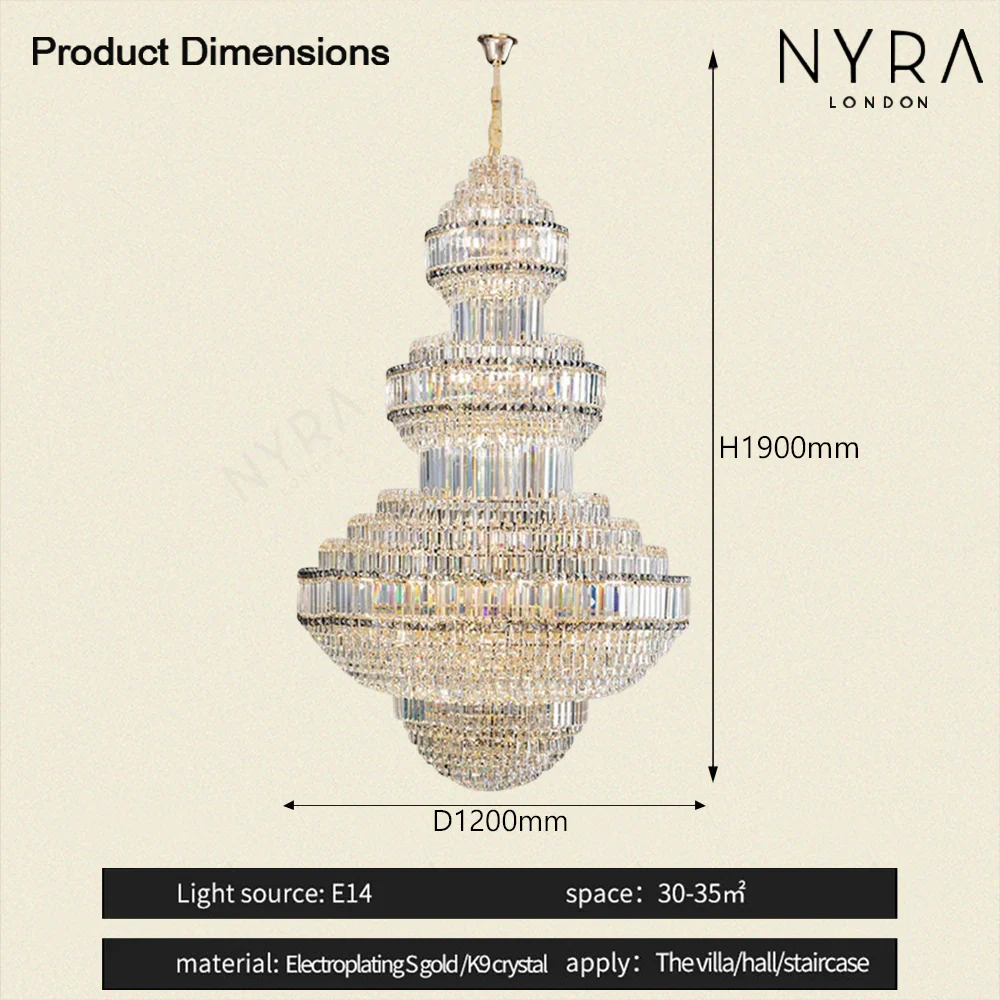 Nyra Royal Crystal Chandelier - Image 29