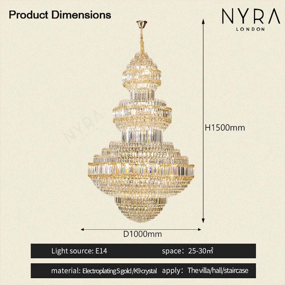 Nyra Royal Crystal Chandelier - Image 30