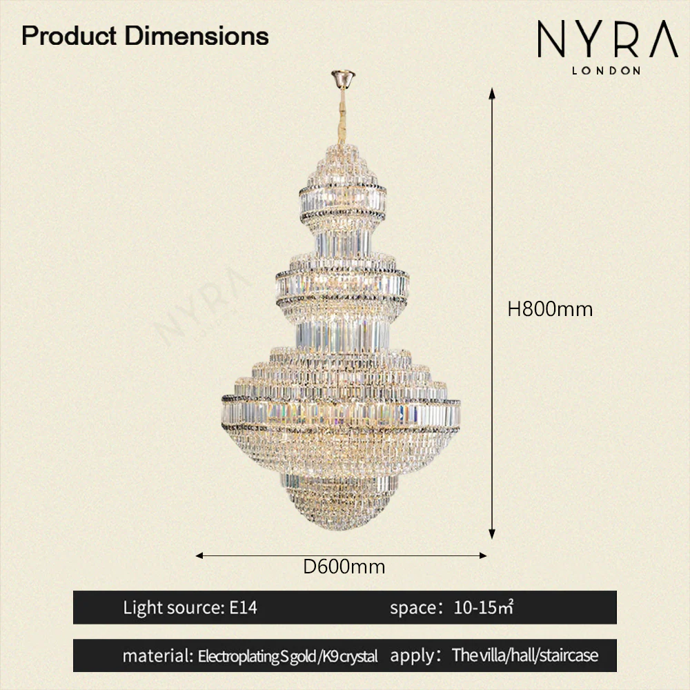 Nyra Royal Crystal Chandelier - Image 31