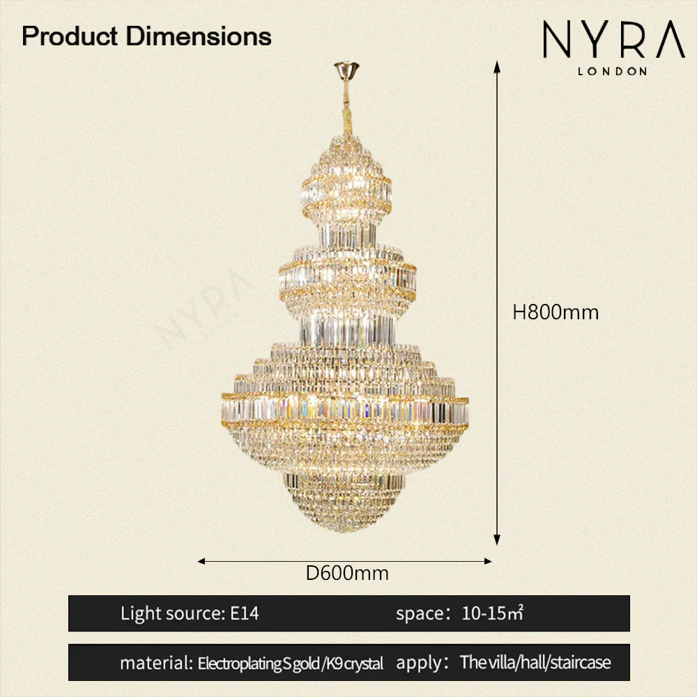 Nyra Royal Crystal Chandelier - Image 32