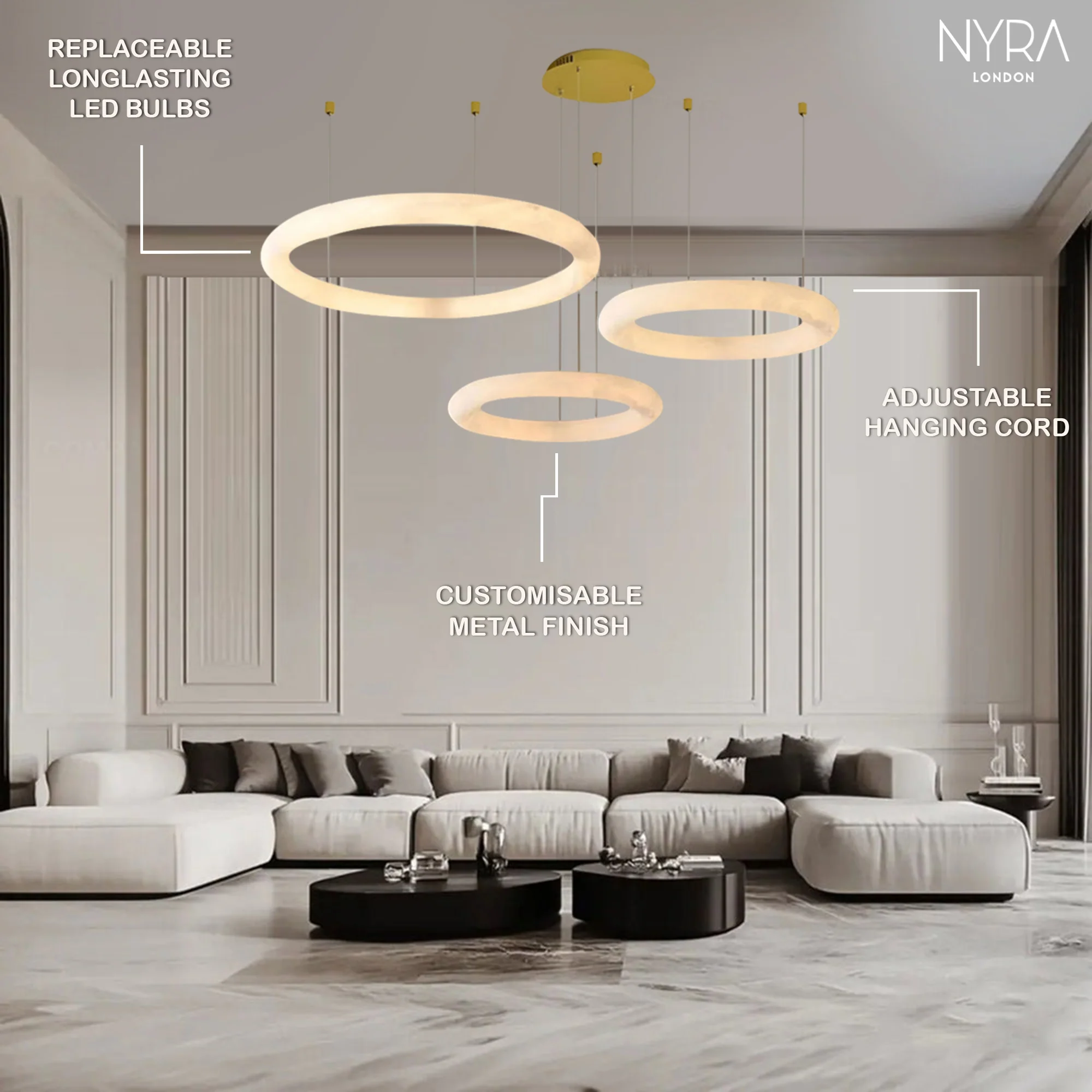 NYRA Marble Stone Ring - Image 4