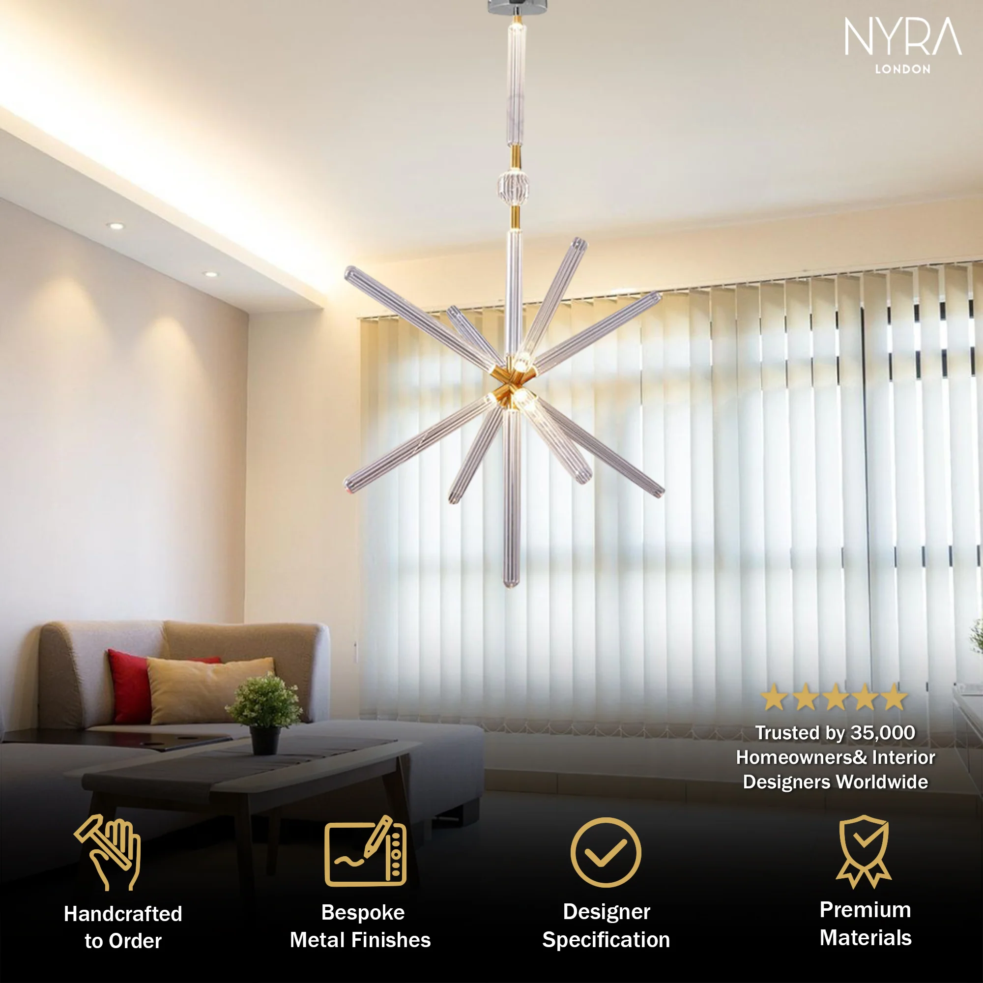 Nyra Tube Pendant Light - Image 3