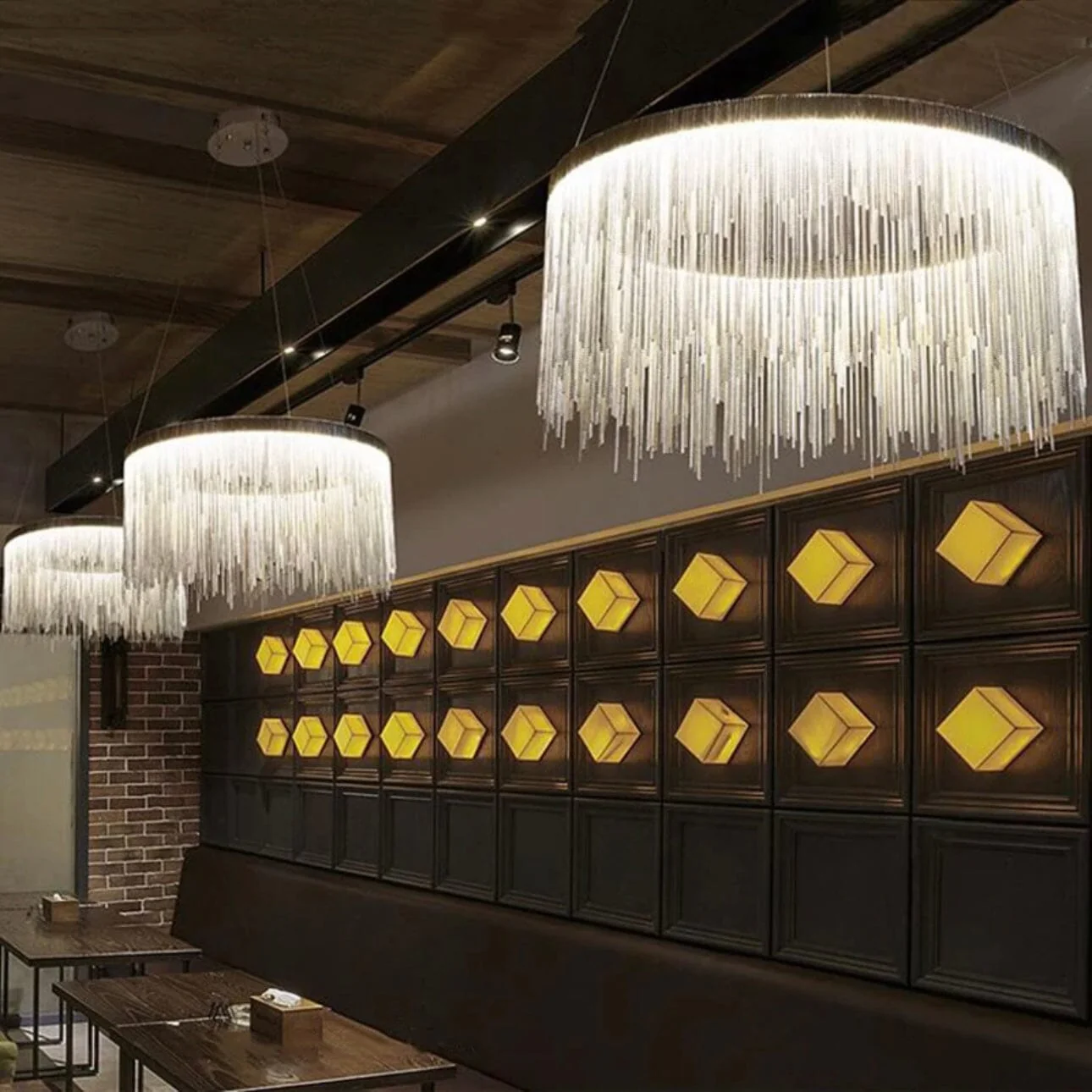 NYRA Round Tassel Chain Chandelier - Image 12