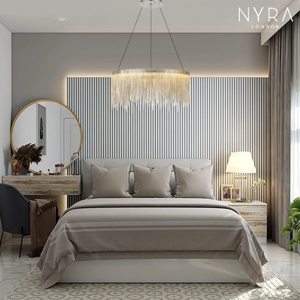 NYRA Round Tassel Chain Chandelier - Image 13