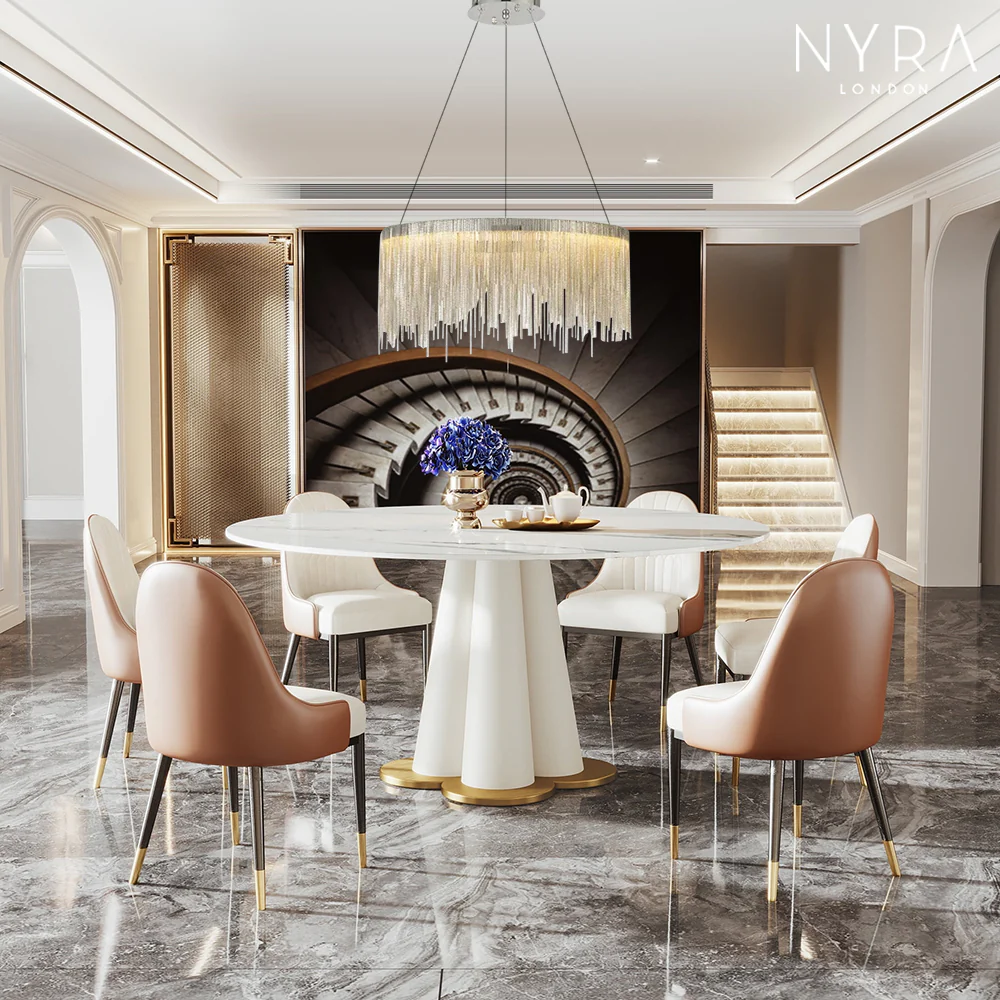 NYRA Round Tassel Chain Chandelier - Image 2