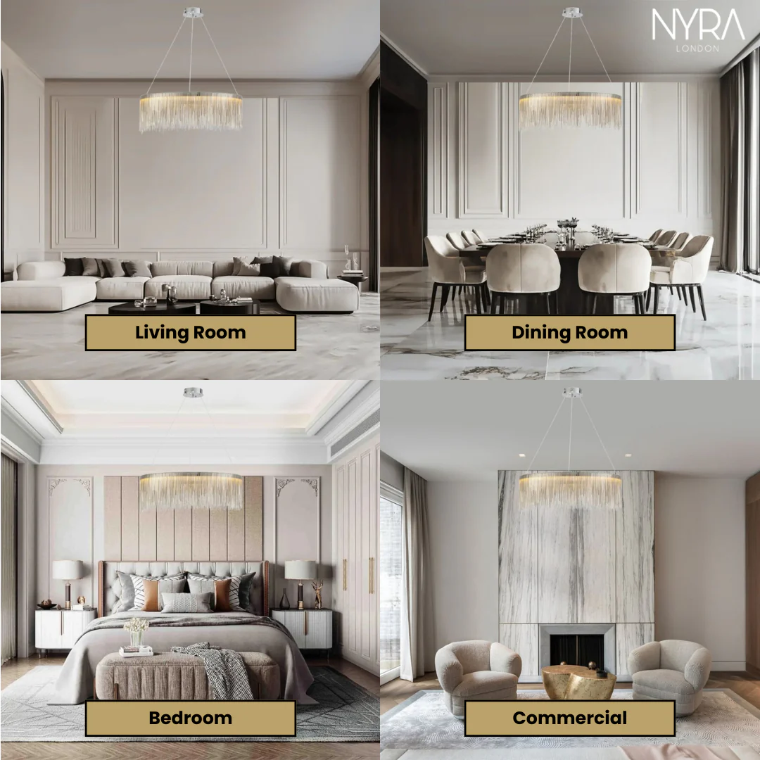 NYRA Round Tassel Chain Chandelier - Image 4