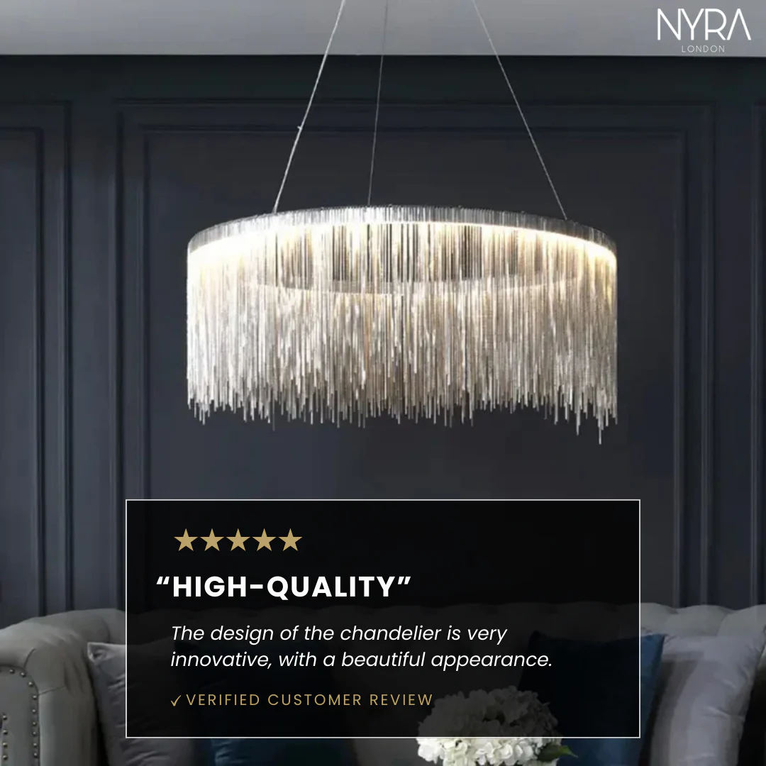 NYRA Round Tassel Chain Chandelier - Image 6