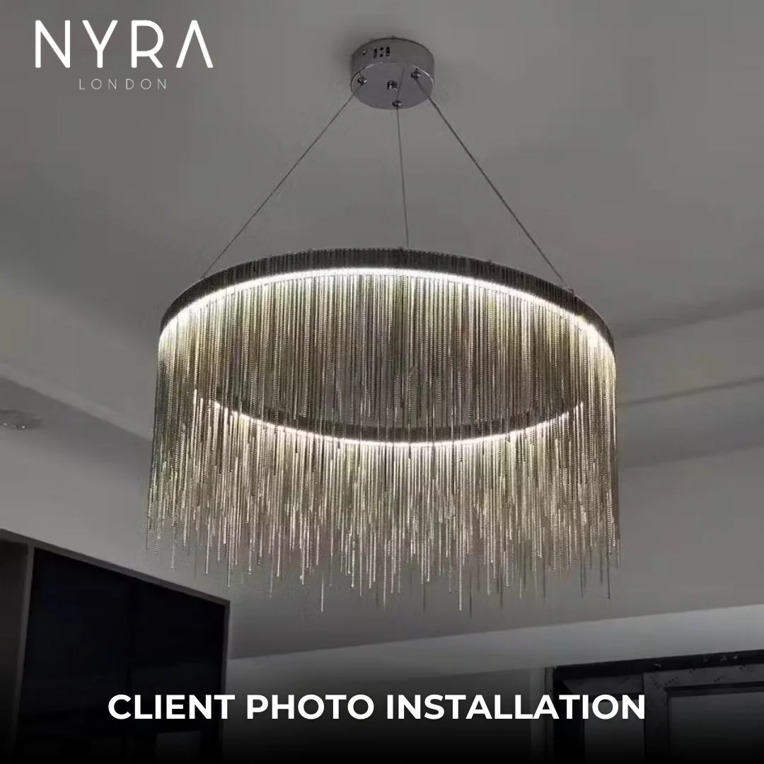 NYRA Round Tassel Chain Chandelier - Image 8