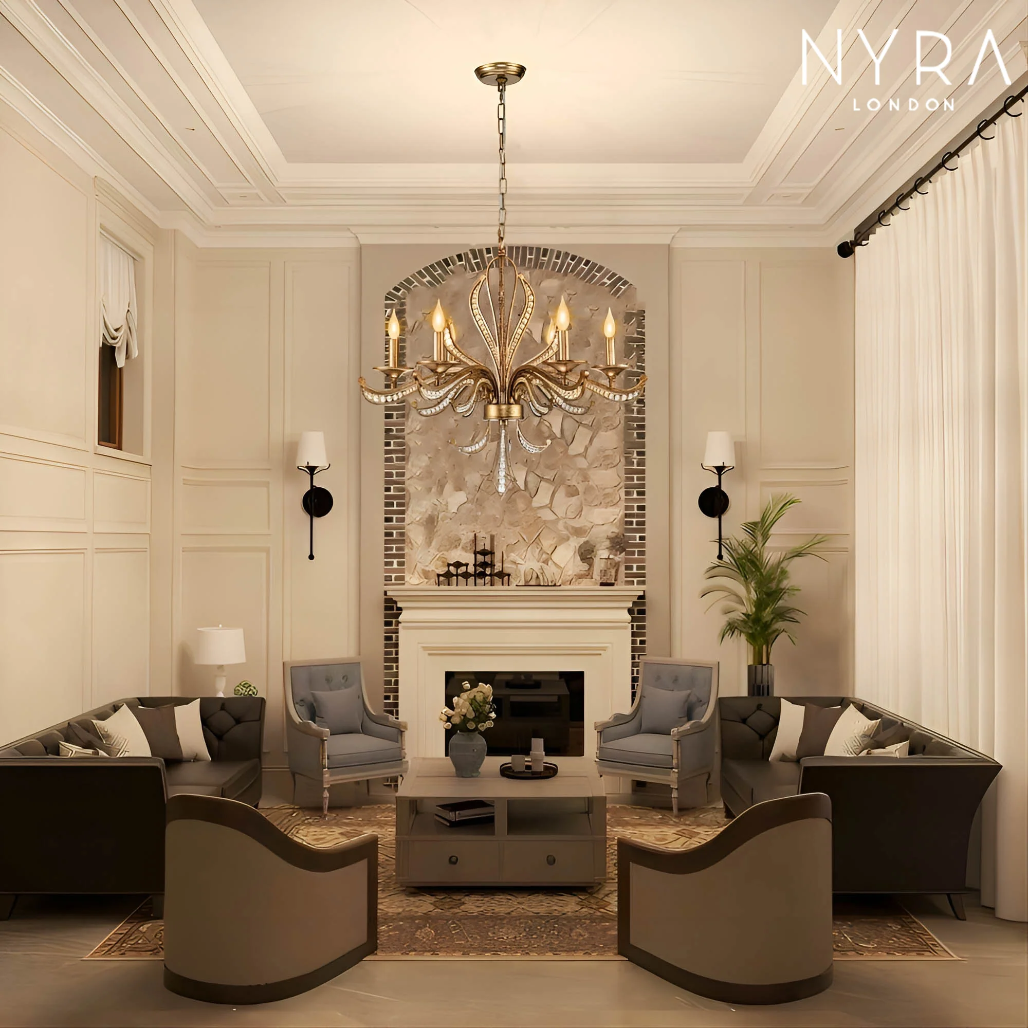 Opulent Bloom Crystal Chandelier - Image 2