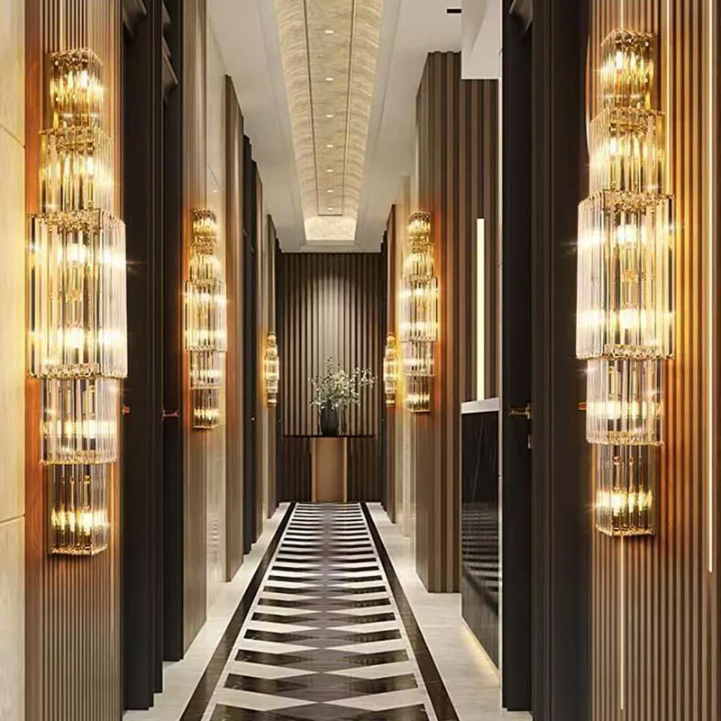 Opulent Pillar Crystal Wall Lamp - Image 13