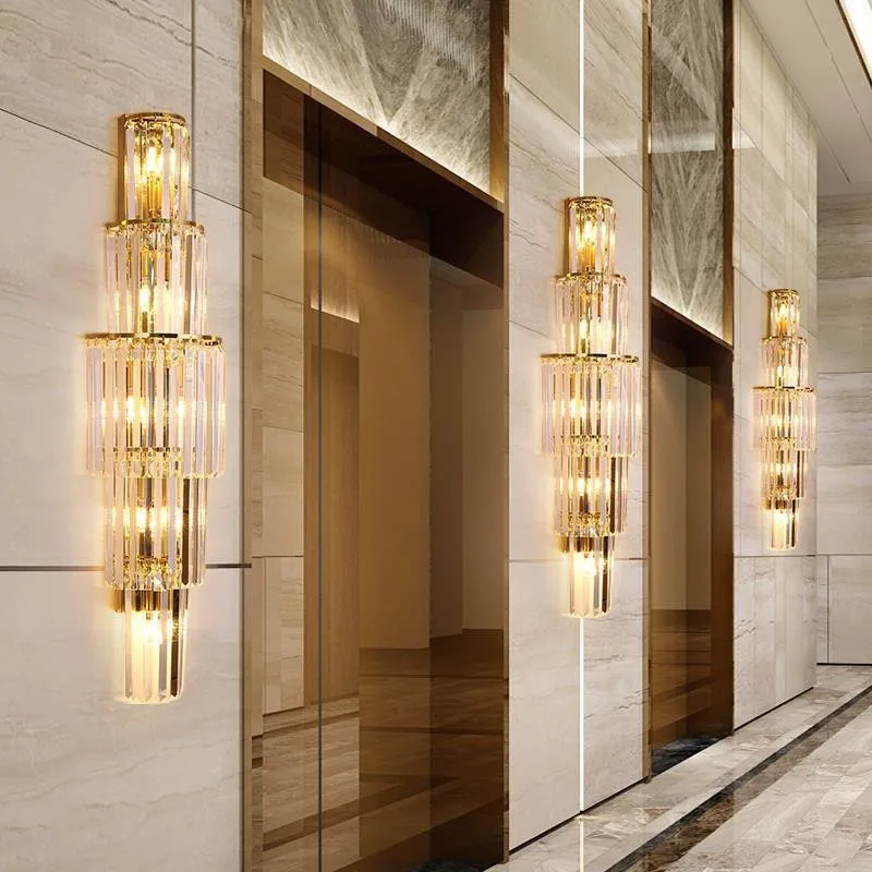 Opulent Pillar Crystal Wall Lamp - Image 14