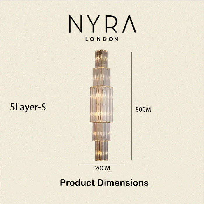 Opulent Pillar Crystal Wall Lamp - Image 25
