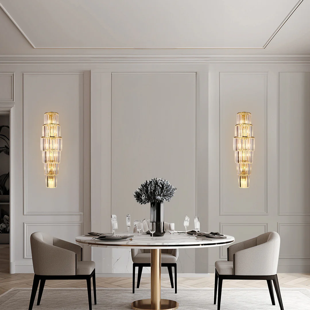 Opulent Pillar Crystal Wall Lamp - Image 8