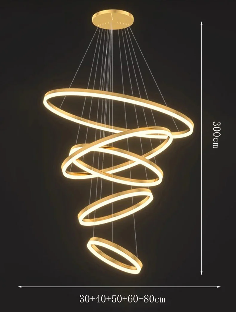 Orbitis Staircase  Ring Chandelier - Image 13