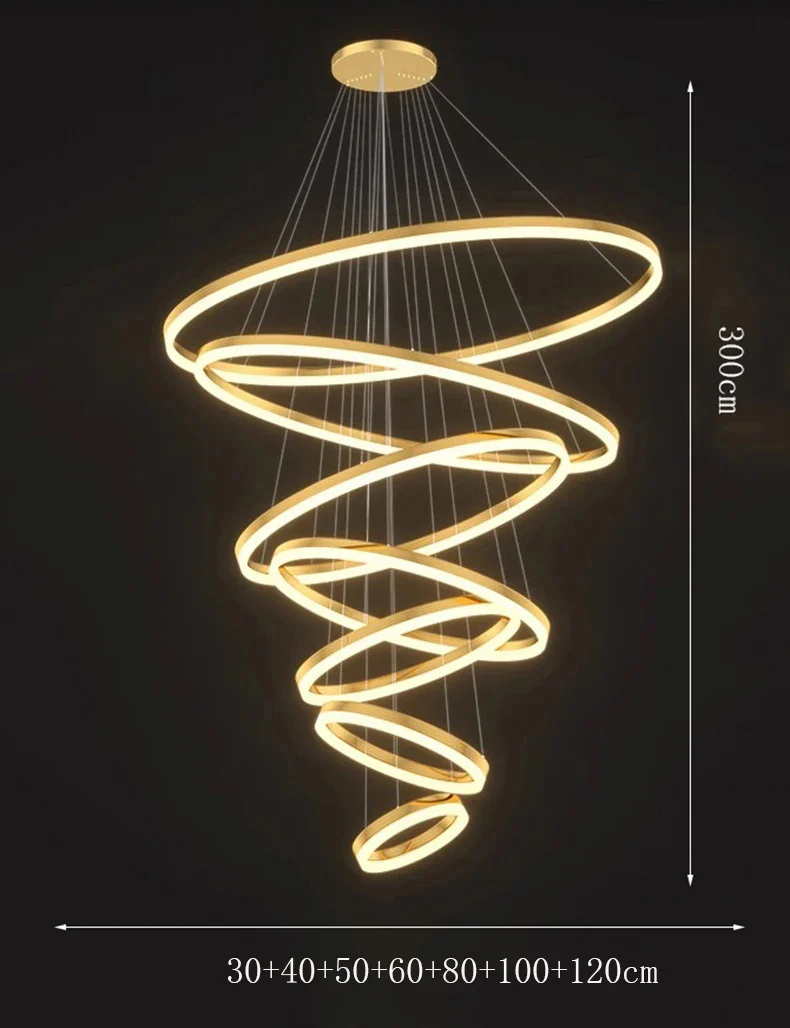 Orbitis Staircase  Ring Chandelier - Image 15