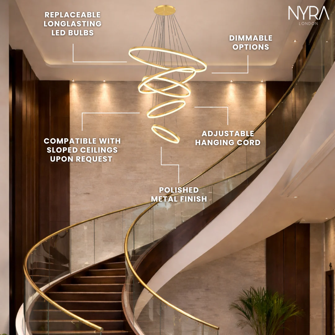 Orbitis Staircase  Ring Chandelier - Image 6