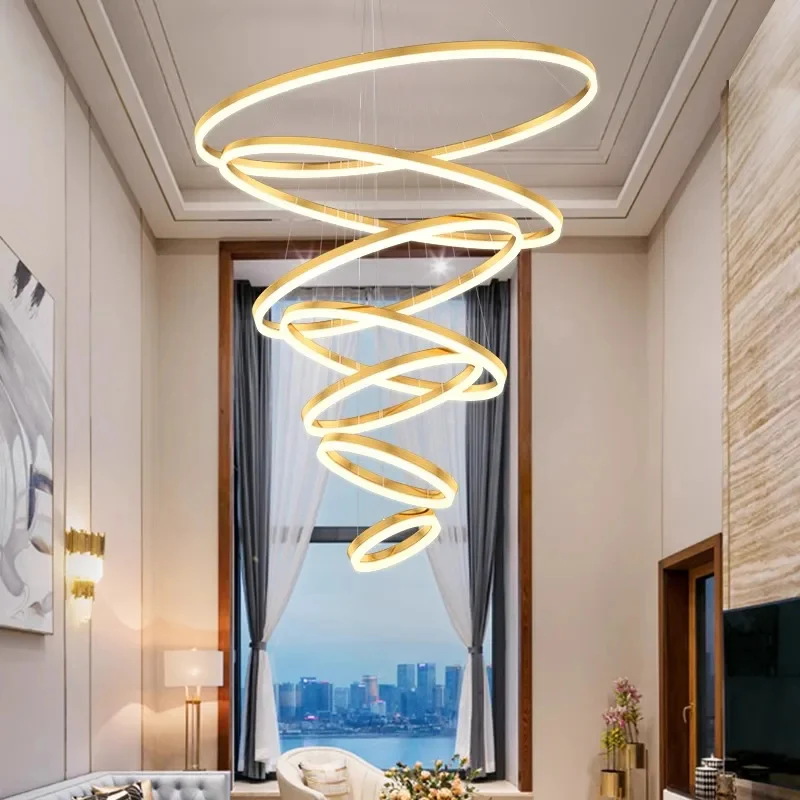 Orbitis Staircase  Ring Chandelier - Image 9