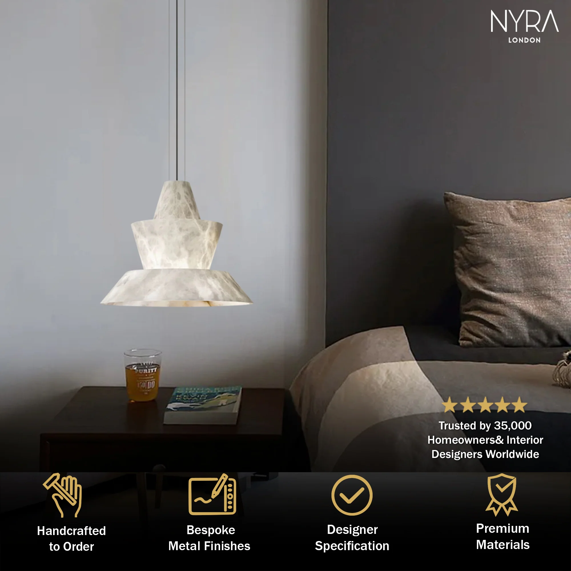 Orbix Alabaster Pendant Light - Image 3
