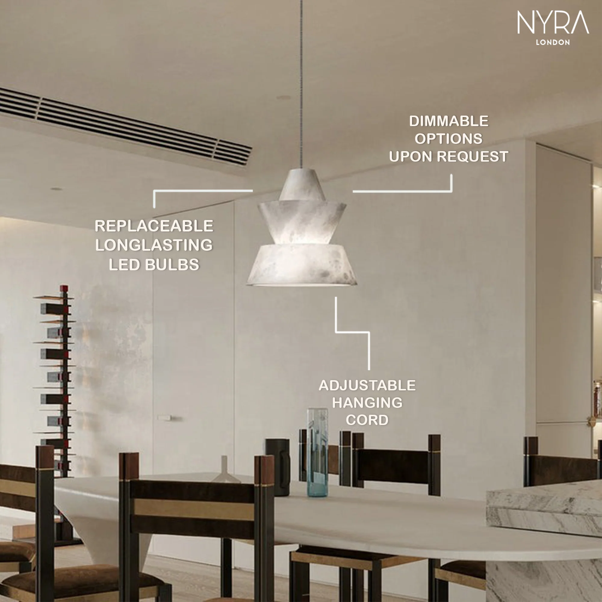 Orbix Alabaster Pendant Light - Image 5