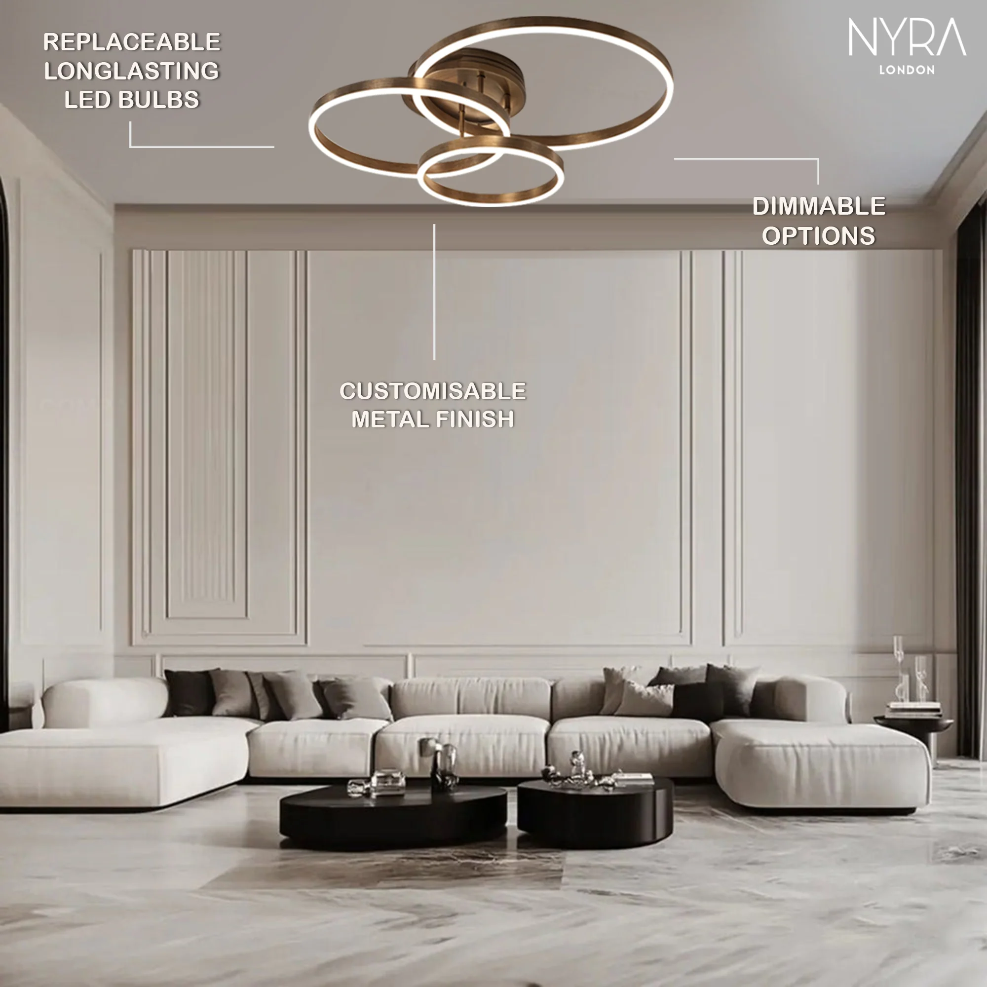 Oriana LED Ceiling Lamp - Image 5