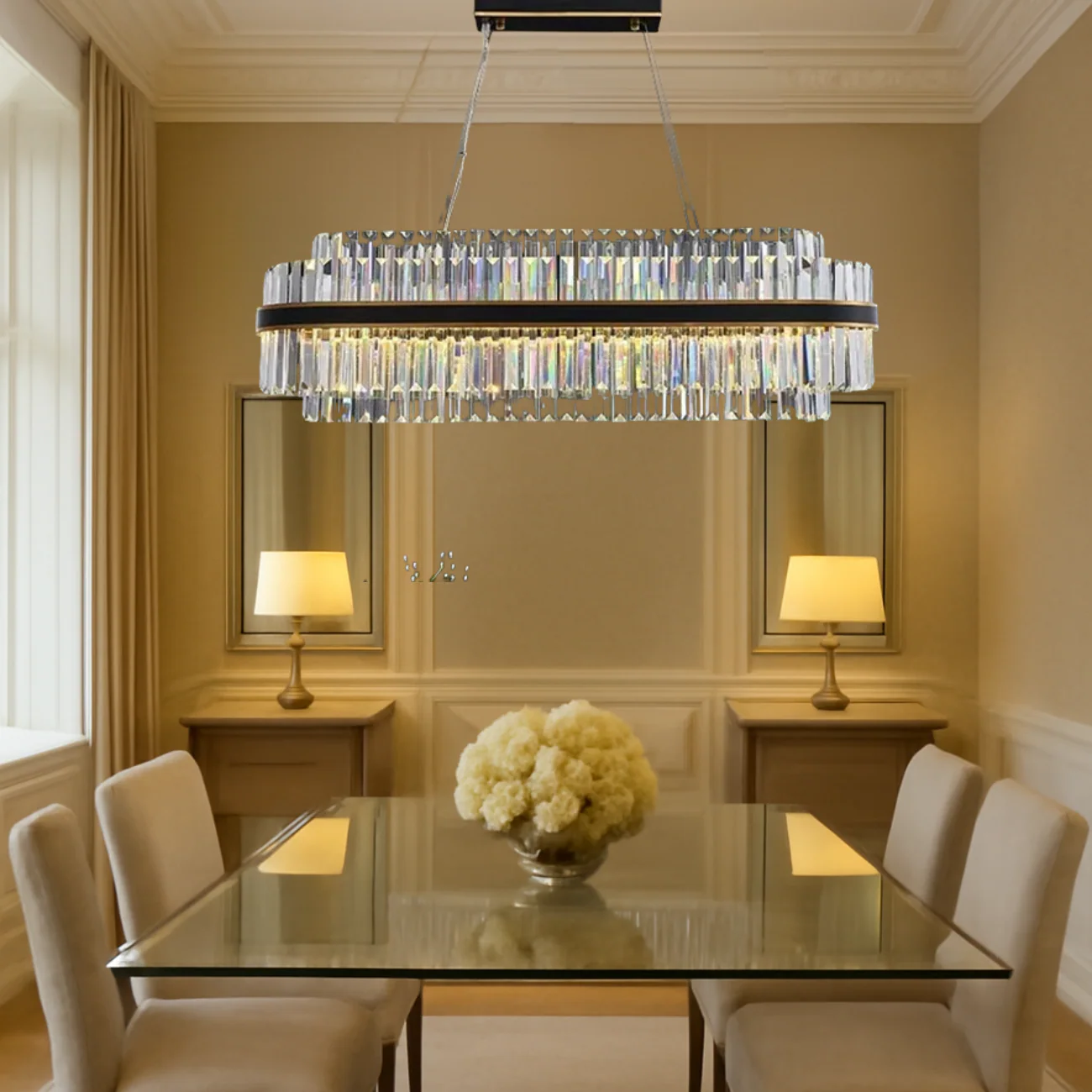 Oryx Rectangle Crystal Chandeliers - Image 11