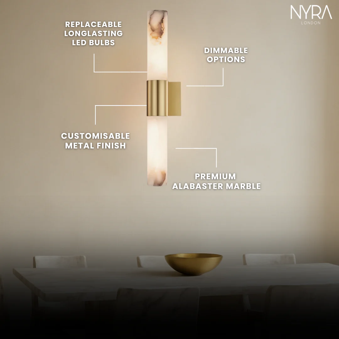 Paris Alabaster Wall Sconce - Image 6