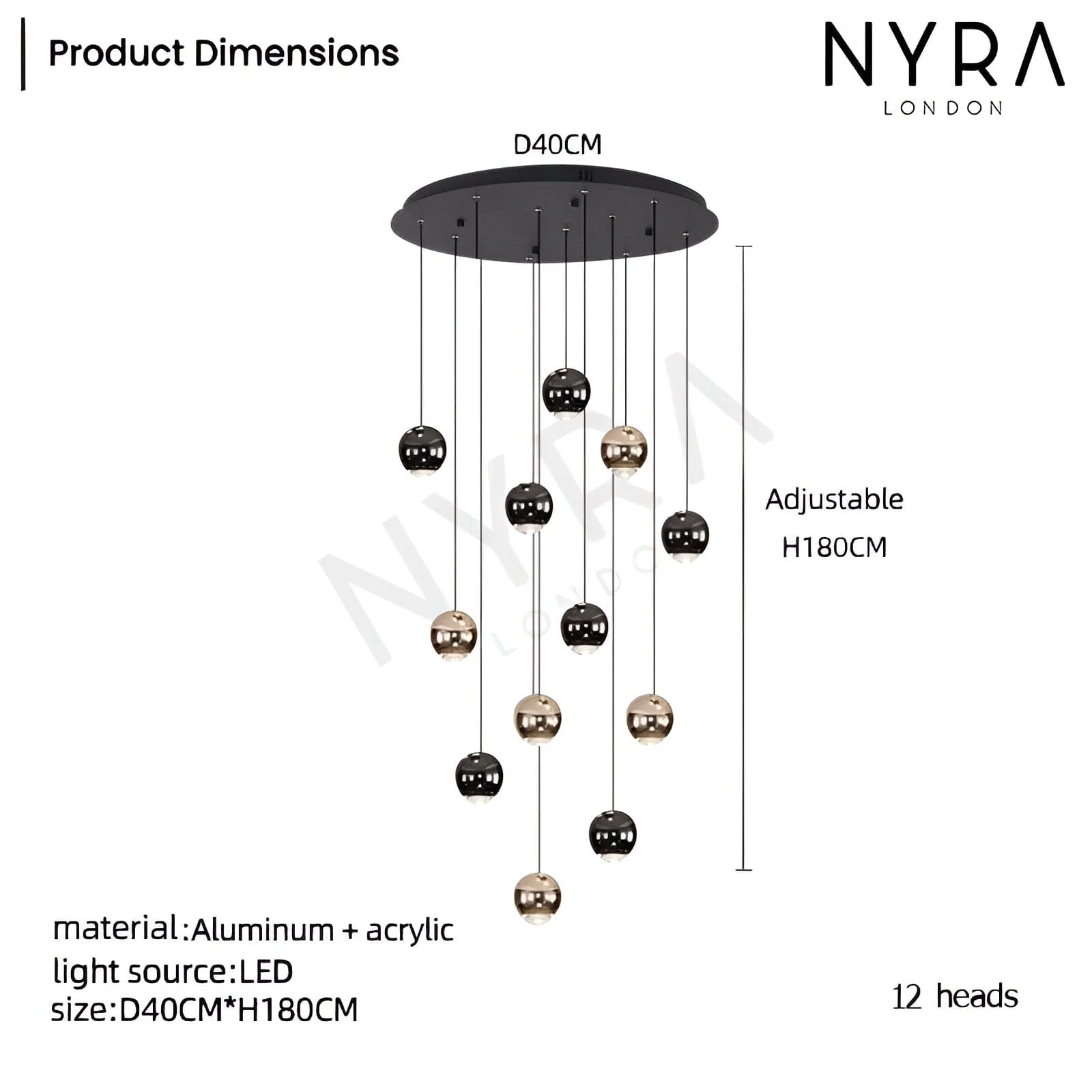 Glass Raindrop Chandelier - Image 11