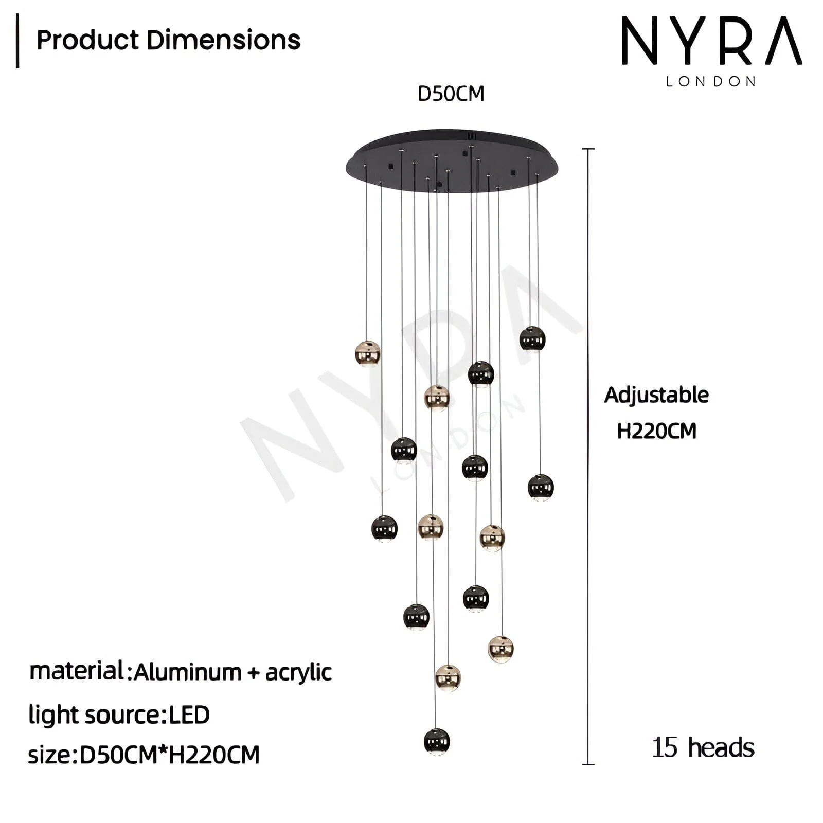 Glass Raindrop Chandelier - Image 12