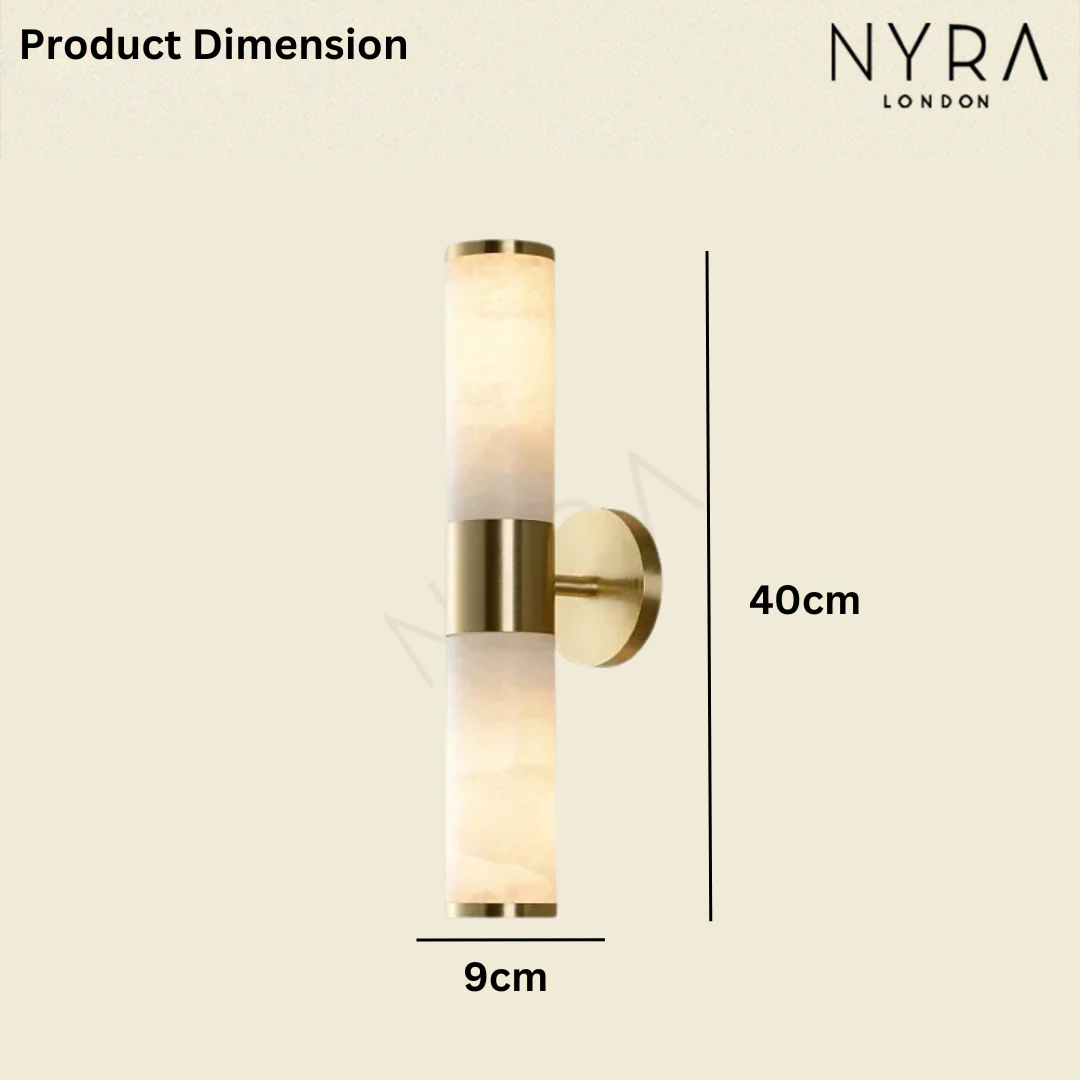 NYRA Antique Gold Marble Wall Lamp - Image 4
