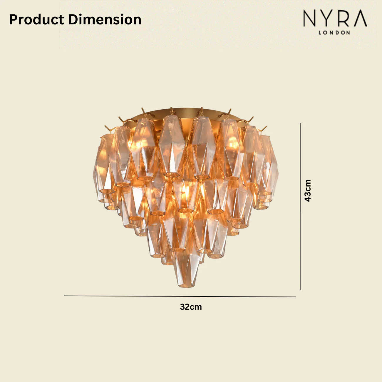 Madelyn Glass Ceiling Light - Image 5