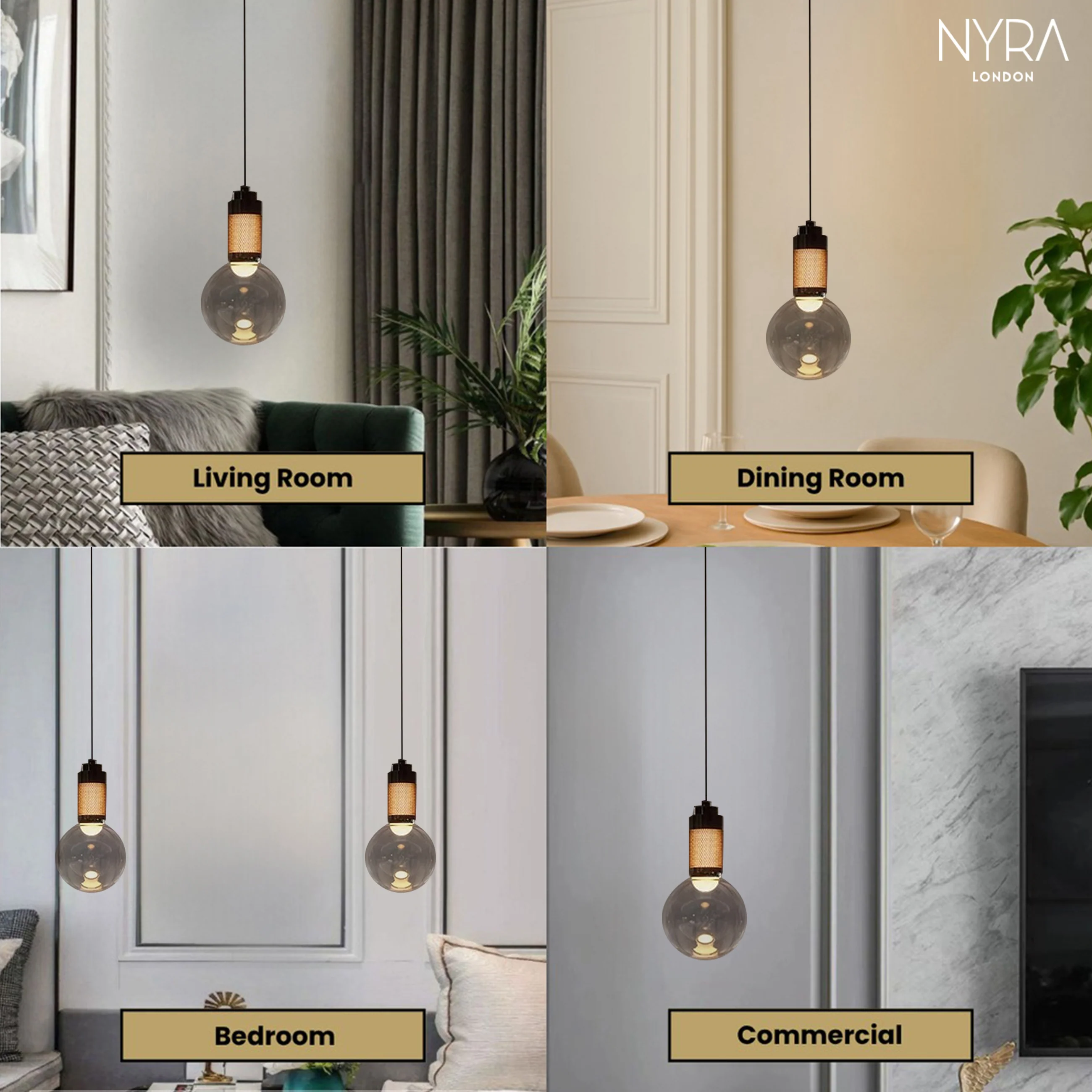 RAFFA Glass Pendant Light - Image 3