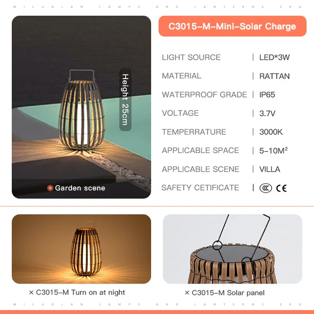 Lina Rattan Lantern - Image 10