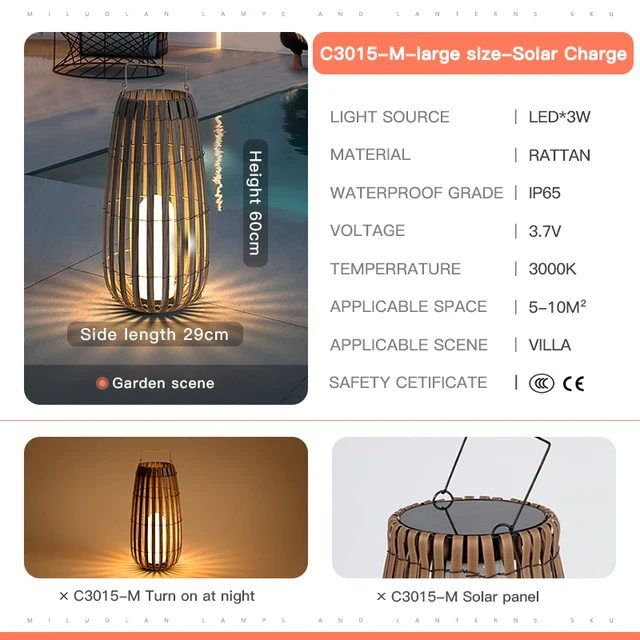 Lina Rattan Lantern - Image 12