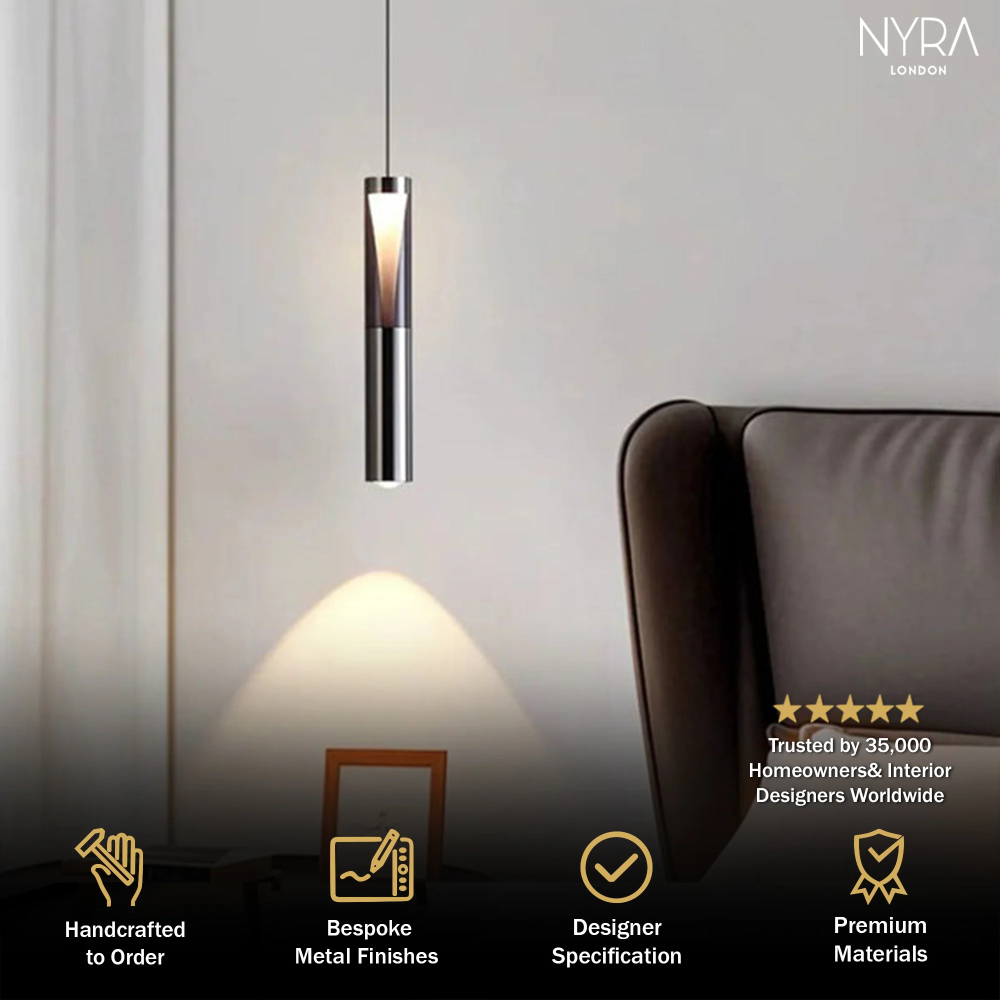 Rayvia Tube Pendant Light - Image 3